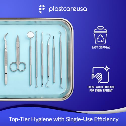 Plastcare Usa TRAYCOVER-1000 White Disposable Tray Liners, Sanitary Covers For Size B Dental, Surgical, Medical Tray, Tattoo Table Station, Aesthetician Supplies, Single Use Paper Sheets 8.5 Inch X 12.25" thumb #2