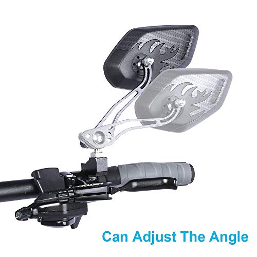 Lx Lermx Bike Mirrors [Upgraded Version] Two Pcs Hd,Blast-Resistant, Glass Lens Bar End Mountain Bicycle Mirror Adjustable Bike Glass Mirror Rotatable Safe Rearview #TOP1