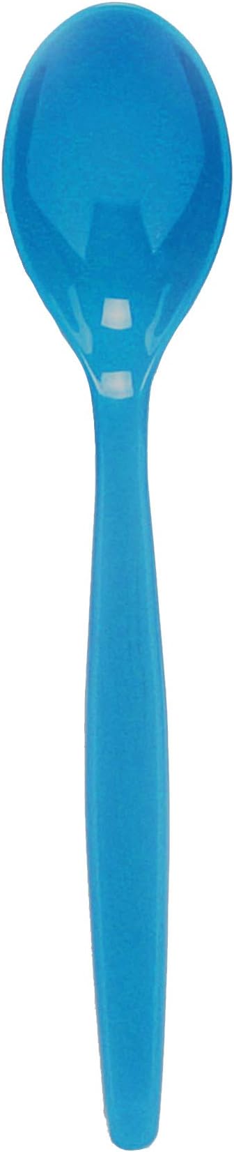 Harfield Reusable Teaspoons Med Blue 14.5cm (Pack of 10) Virtually Unbreakable Polycarbonate