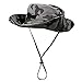 Produktbild Damen Herren Outdoor Sonnenschutz Bucket Hut Fischerhut Baumwolle Two Way to Wear für Kopfumfang 55-62 cm Grau Camouflage