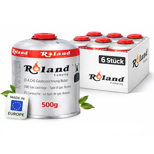 Roland Camping Gaskartusche Schweißbrenner Schraubventil (6 x 500g)