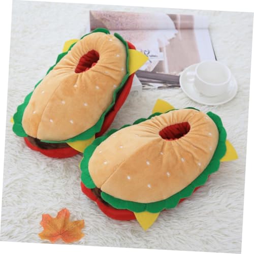 Pantoufles hamburger chaudes pour affronter l'hiver à la maison