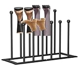 QI XING Free Standing Shoe Racks, Boot racks,for Tall Boots and short Boots Storage for Dorm Room, Closet, Entryway, Bedroom, Patio Outdoor, Hallway, Black, Shoe Storage Fit for 6 Pairs