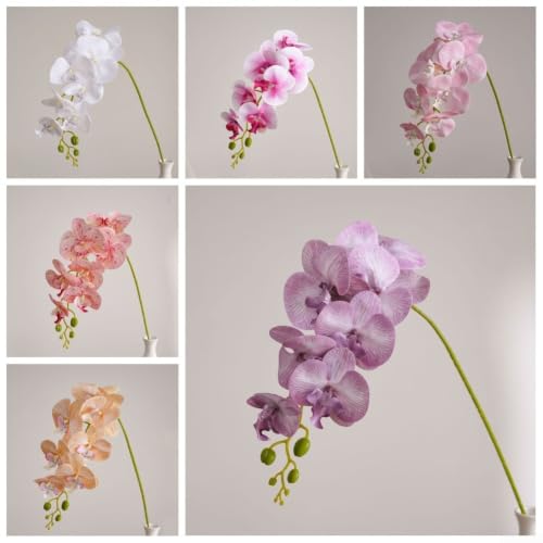 Orquídea artificial Phalaenopsis para centro de mesa en bodas y salones modernos 4