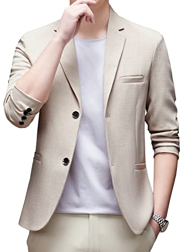 DAVID.ANN Men's Casual Blazer Two Button Lightweight Slim Fit Sport Jacket2
