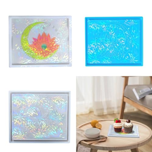 Moule résine fleur lune en silicone pour plateau bijoux - 3