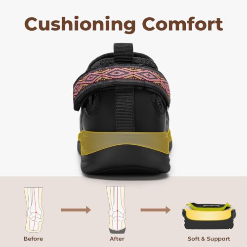 Image of FitVille Diabetic Shoes for Women Extra Wide Diabetic Womens Sandals, Walking Shoes with Adjustable Closures Arch Support, Orthopedic Sandals for Flat Feet Heel Pain Relief,Plantar Fasciitis
