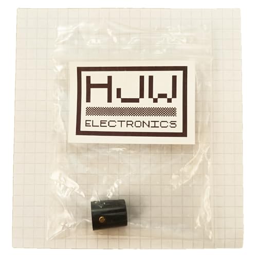 13mm Control Knob For 0.25 Inch Round Or 6mm Splined Shafts Black (1)