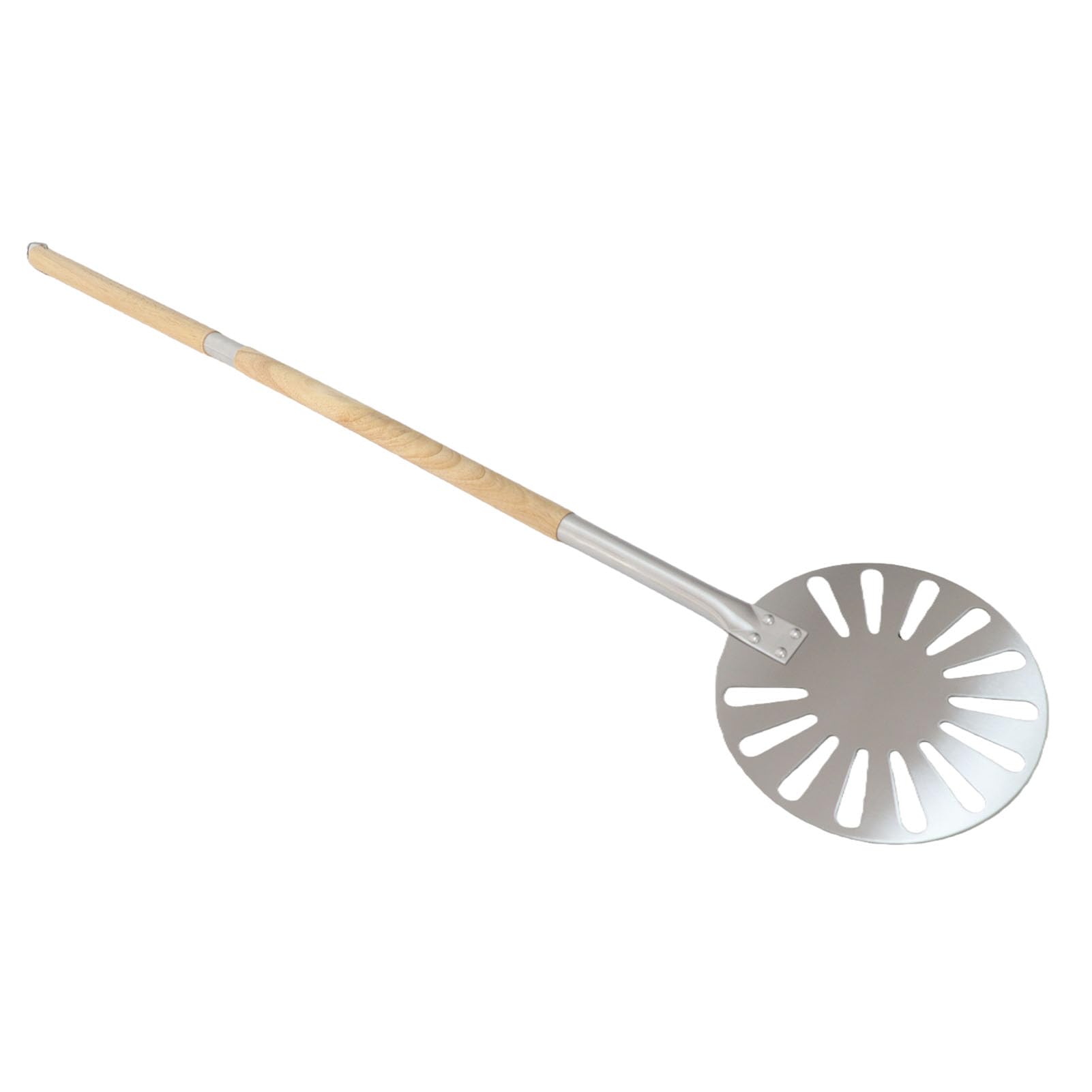 Pizzawender, Edelstahl-Pizzawender mit Perforiertem Spatel, 23 Cm, 9,1 Zoll, Abnehmbarer 79 Cm, 120 Griff für das Backen Im Pizzaofen Im Freien