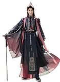 Hanfu Dress for Men - Original Chinese Traditional Ancient Costume Embroidery Hanfu Cosplay Costumes(E-Black，Large)