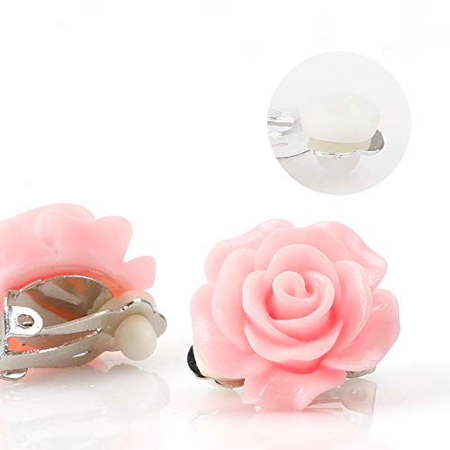 Hifot 16 Pairs Clip On Earrings Girls, No Pierced Design Earrings Dress Up Pretend Princess Play Jewelry Accessories For Kids #TOP2