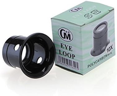 10X Jewelers Loupe, Portable Monocular Magnifier, Lightweight Portable Magnifying Lens for Watch Repair, Jewelry Making, Coin Collection, Electronics Inspection, Black
