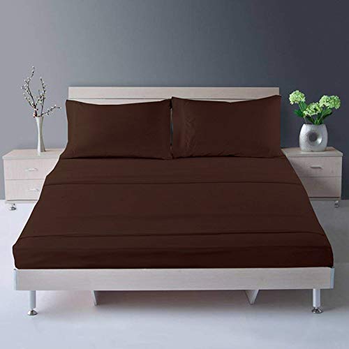 Image of Flat Bedsheet with 2 Pillow Cover - Microfiber Bedsheet /Bedsheets /Bed Sheet