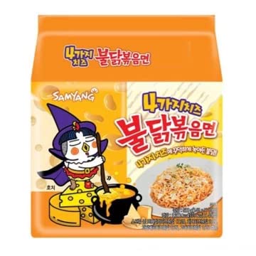 Samyang Hot Chicken Ramen Quattro Cheese Noodles| 140gm (Pack of 5) (Imported) (B09NSPBBZ9) Amazon Price History, Amazon Price Tracker
