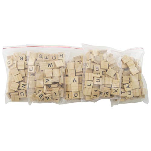 500 fichas de letras de madera - 5 juegos completos miniatura 3
