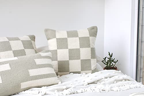 Casa Boho Lumbar Throw Pillow Cover Minimalist Decor Modern Home Decor Boho Pillow Covers Neutral Throw Pillows Boho Throw Pillows Neutral Home Decor Boho Pillows Kilim Pillows Cream Greige 14X24 #TOP4