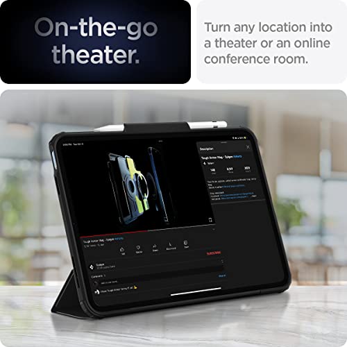 Image of Spigen for iPad A16 Case 11-inch 11th Generation (2025), iPad 10th Generation Case 10.9-inch (2022), Ultra Hybrid Pro, Protective Tri-Fold Cover with Clear Back and Pencil Holder, Black