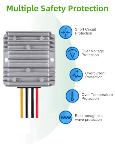 Funayama DC-DC 36V 48V to 12V 20A 240W Step Down Converter Golf Cart Voltage Regulator Reducer Transformer Waterproof Power Supply Module - Thumbnail 3
