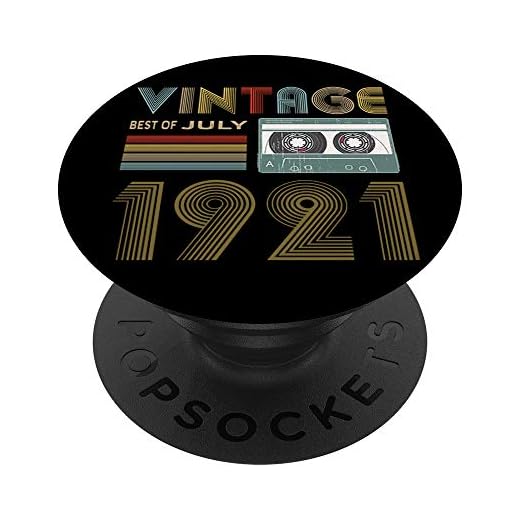 Regalo de cumpleaños vintage de julio de 1921, idea de regalos de 101 años PopSockets PopGrip Intercambiable