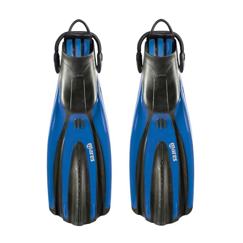 Mares Unisex Avanti Superchannel OH Anatomical Open Heel 3 Channel Design Fins for Scuba Diving, Snorkeling, Swimming & Freediving, Regular, Royal Blue