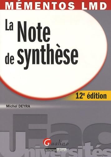 Mementos LMD - la note de synthÃƒ¨se