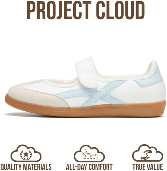 Project Cloud Comfortable Womens Shoes - Casual Trendy Mary Jane Shoes Women with Memory Foam - Lightweight & Non-Slip Fashion Sneakers for Women 2026 (Spring, LGBL,6M) - Image 3