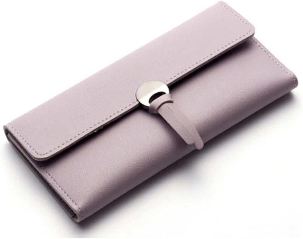 Card Wallets Womens Wallets Women Fashion Leather Wallet Leisure Clutch Ladies Bag Long Purses Handbags Organizer (Pink)