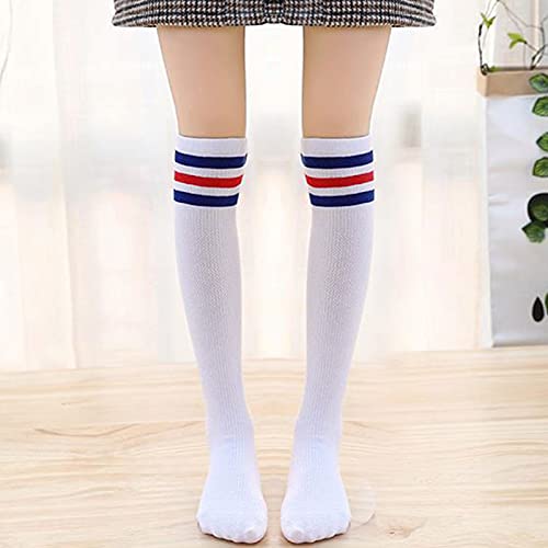 5 Pieces Red White And Blue Sweatbands Set And Striped Socks 80S Sweatbands 90S Costume Wrist Sweat Bands For Men And Women Sports Headbands 80S Workout Gym Fitness Yoga Tennis And Running (Red) #TOP6