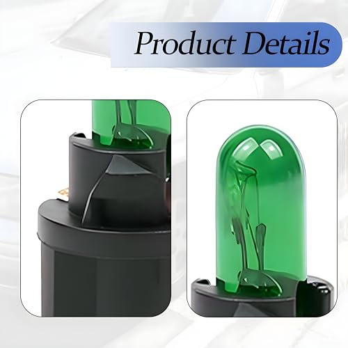Kit de 20 Bombillas Halógenas T5 para Tablero de Auto Verde miniatura 6