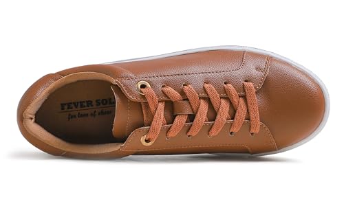 FEVERSOLE Women's Fashion Lightweight Spring Summer Vegan Leather Sneaker Casual Comfort Walking Shoes2