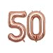 BALONAR 40 inch Jumbo 50th Rose Gold Foil Balloons for Birthday Party Supplies,Anniversary Events Decorations and Graduation Decorations (ROSE50)
