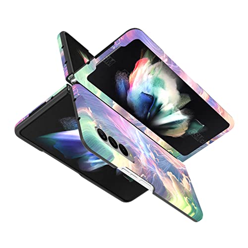 Nkase For Samsung Galaxy Z Fold 4 Case, Samsung Z Fold 4 Case Cute Pink Galaxy Fold 4 5G Case Hard Non-Slip Cover Shockproof Women Girls Protective Case For Galaxy Z Fold 4 Case,Sky #TOP2