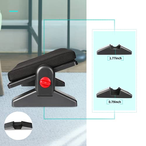 Livtribe Foot Rest for Under Desk, Adjustable Height and Tilt Footrest, Footstool with Removable Memory Foam for Home,Office