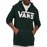 Grafica logo frontale Vans Felpa con Cappuccio Classica con Zip II, Scarabeo, M Uomo