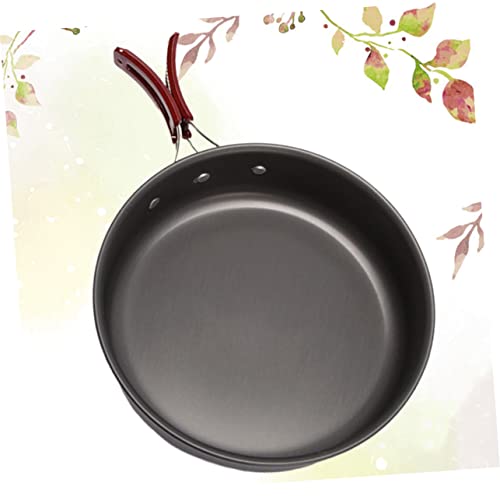 HAKIDZEL Outdoor Cooking Pan Large Non-Stick Frying Pan Lid for Camping Portable Camping Pot for Family - Image 3