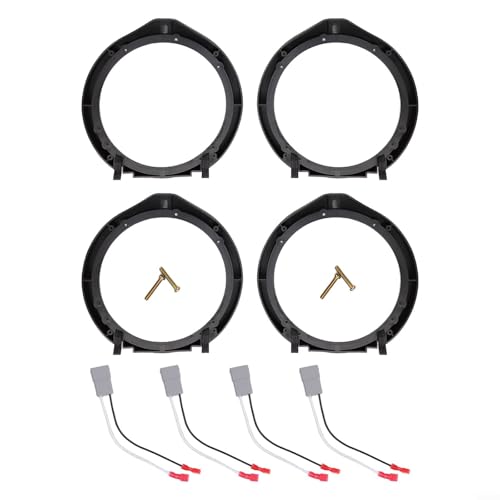 Bulevisiter Placas adaptadoras de montaje de altavoz de 6.5 pulgadas con arnés de cableado compatible con kit de instalación de audio de vehículo CR-V