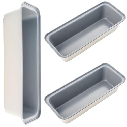 Proigtz Long Bread Loaf Pan 3 Pack 12x4 Inch Nonstick Carbon Steel