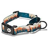 Wolfgang Man & Beast Premium Martingale Dog Collar for Small Medium Large Dogs, Made in USA, Overland Print, Small (5/8 Inch x 10-12 Inch)