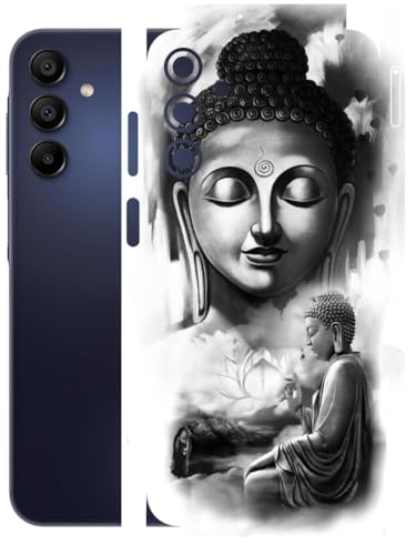Image of AtOdds - Full Body Back Screen Guard Protector Film - Lamination Wrap Skin Sticker Compatible with Samsung Galaxy A15 (5G) | Scratchproof Matte Finish (Buddha)