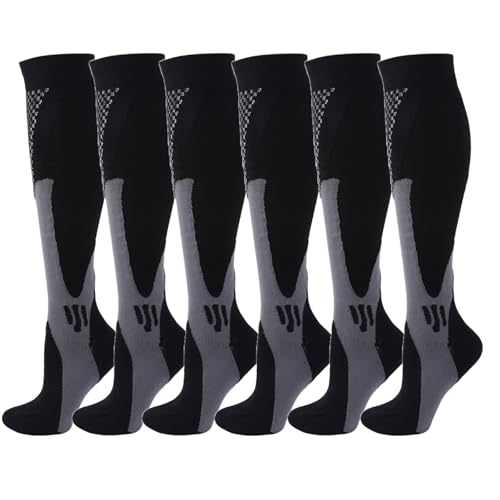 Image of 4 /6 Pairs Compression Socks for Women Men Circulation-Best Support for Nurses,Running,Athletic,Travel