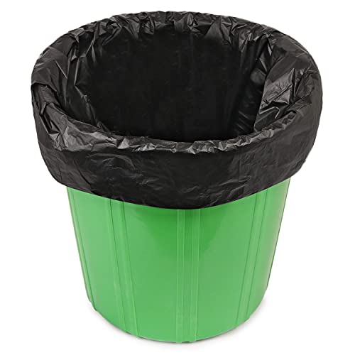 Image of VIBHU Plastic Dustbin Bag (Black,)- Pack of 50 (Medium)