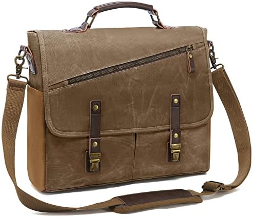 Men Messenger Bag Waterproof Canvas Briefcase 15.6 Inch Computer Laptop Book Bag 1 Men Messenger Bag Waterproof Canvas Briefcase 15.6 Inch Computer Laptop Book Bag