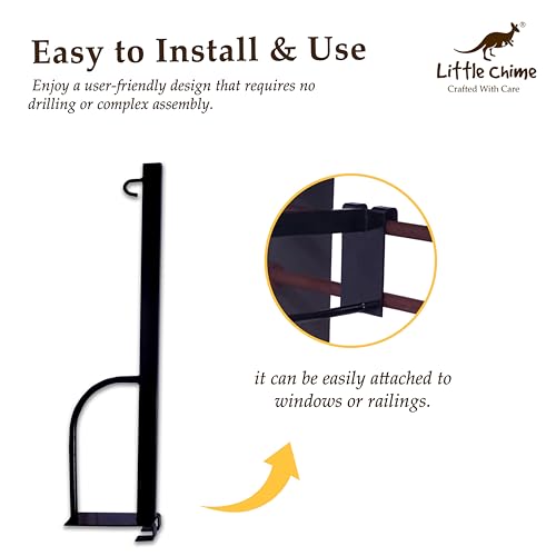 Image of New Born Baby Window Cradle Hanger Rod Metal Jhula /Thottil Stand for Infants | Heavy Duty Hanging Cradle Support | Safe & Durable Baby Swing Holder - Upto 15 Kgs