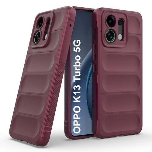 amazon basics Back Case Cover for Oppo K13 Turbo 5G | Compatible for Oppo K13 Turbo 5G Back Cover | Liquid Silicon Magic Case with Camera Protection | Plum