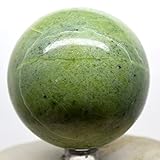 64mm Green Jade Sphere Natural Nephrite Crystal Ball Polished Mineral Decor Stone - Afghanistan +...
