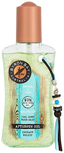 Aloe Vera Gel von BYRON BAY | After Sun Cooling Gel | 93% Aloe Vera | Kühlend & feuchtigkeitsspendend | Haut Pflege nach dem Sonnenbaden im Urlaub Cover