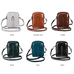HUA ANGEL Handy Umhängetasche mit Geldbörse Damen Leder modern Crossbody Handy Tasche Umhänge Mädchen kleine Handtasche Damen mit Langem Riemen für Sportlich Reisen Dating Arbeit – Bild 5