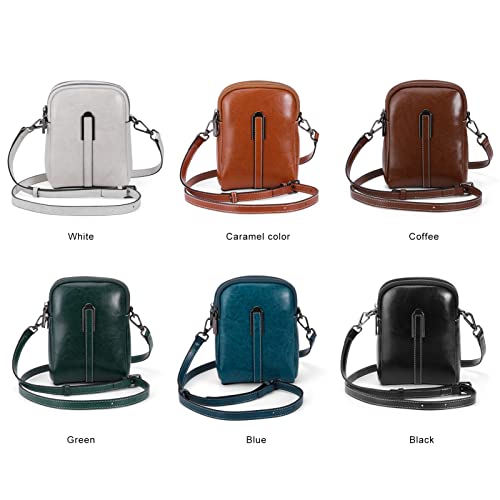 HUA ANGEL Handy Umhängetasche mit Geldbörse Damen Leder modern Crossbody Handy Tasche Umhänge Mädchen kleine Handtasche Damen mit Langem Riemen für Sportlich Reisen Dating Arbeit – Bild 6