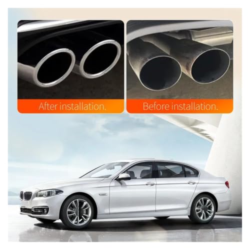 Embellecedor de escape de 76mm acabado azul para estilizar el silenciador de tu BMW 3