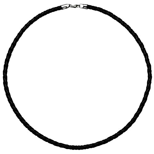 Preisvergleich Produktbild Jobo Damen-Halskette aus schwarzem Leder 45 cm